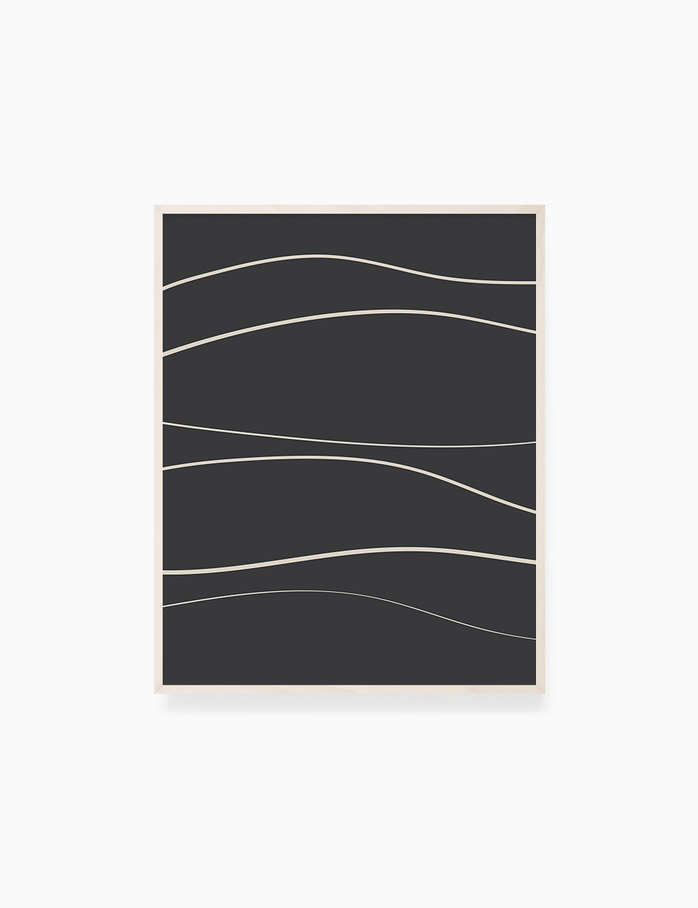 MINIMAL LINE ART. Abstract Waves. Boho. Black and White. Printable Wall Art Illustration. - PAPER MOON Art & Design