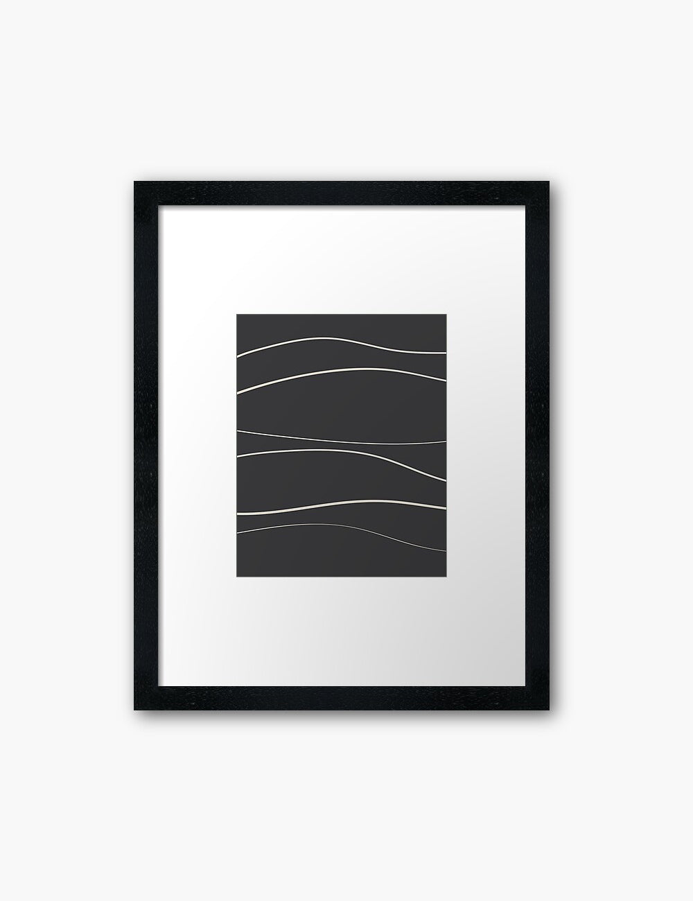 MINIMAL LINE ART. Abstract Waves. Boho. Black and White. Printable Wall Art Illustration. - PAPER MOON Art & Design