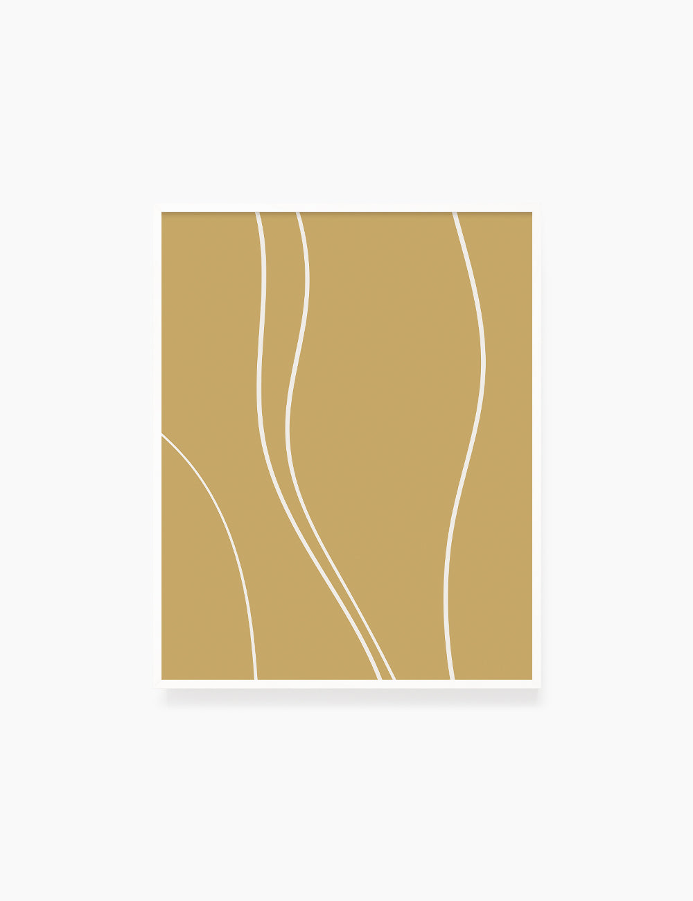 MINIMAL LINE ART. Abstract Waves. Boho. Yellow Gold. Printable Wall Art Illustration. - PAPER MOON Art & Design