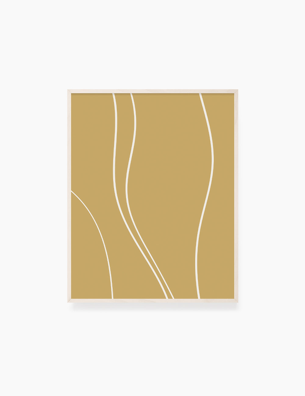 MINIMAL LINE ART. Abstract Waves. Boho. Yellow Gold. Printable Wall Art Illustration. - PAPER MOON Art & Design