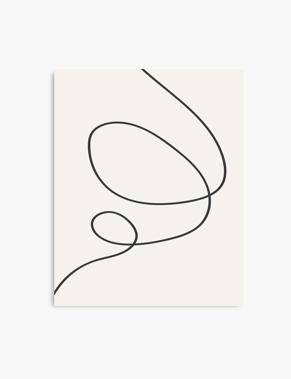 MINIMAL LINE ART. Abstract Swirl Shape. Boho Aesthetic. Beige. Black. Printable Wall Art Illustration. - PAPER MOON Art & Design