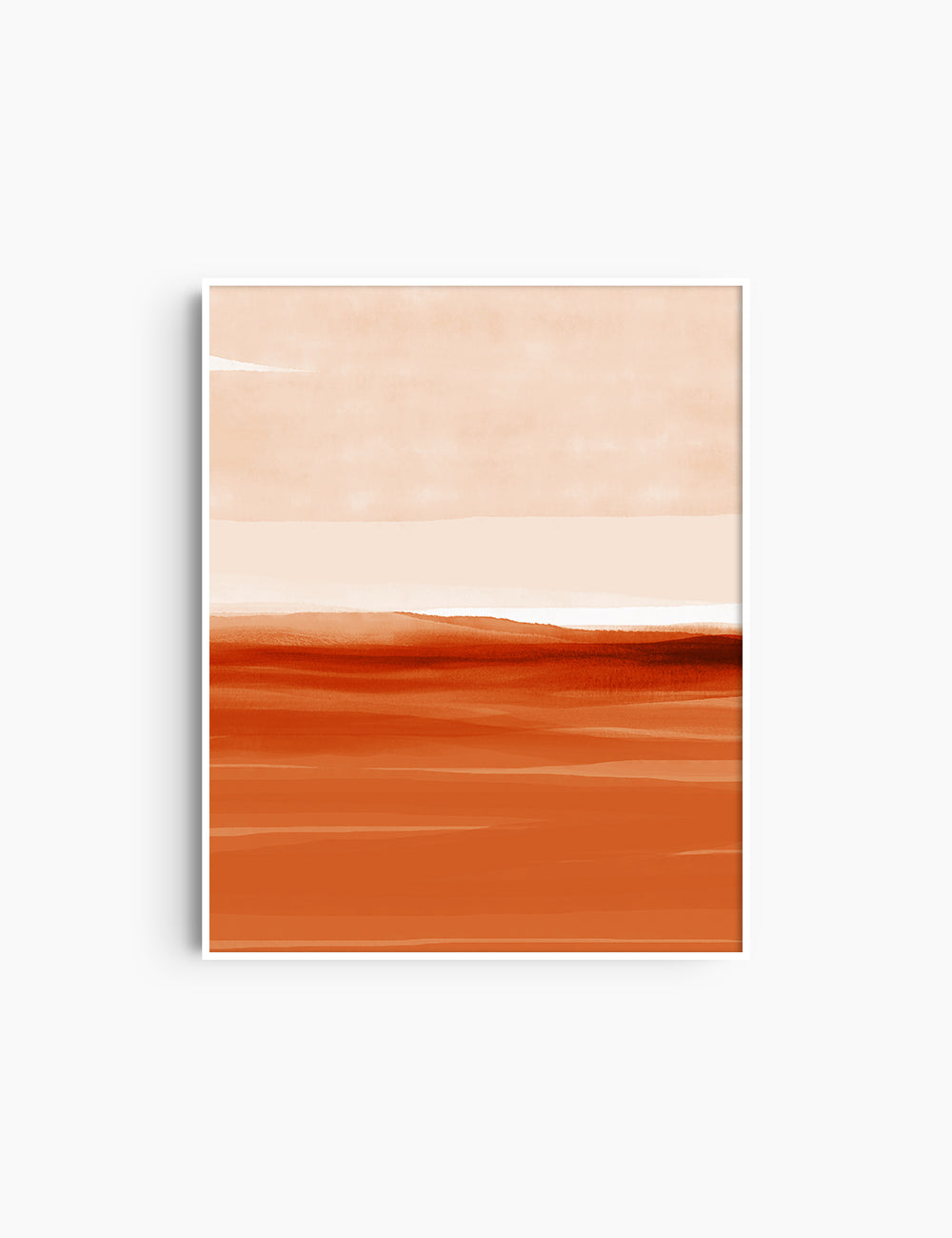 ABSTRACT WATERCOLOR LANDSCAPE. Burnt Orange. Desert. Aesthetic. Minimalist. Printable Wall Art. - PAPER MOON Art & Design