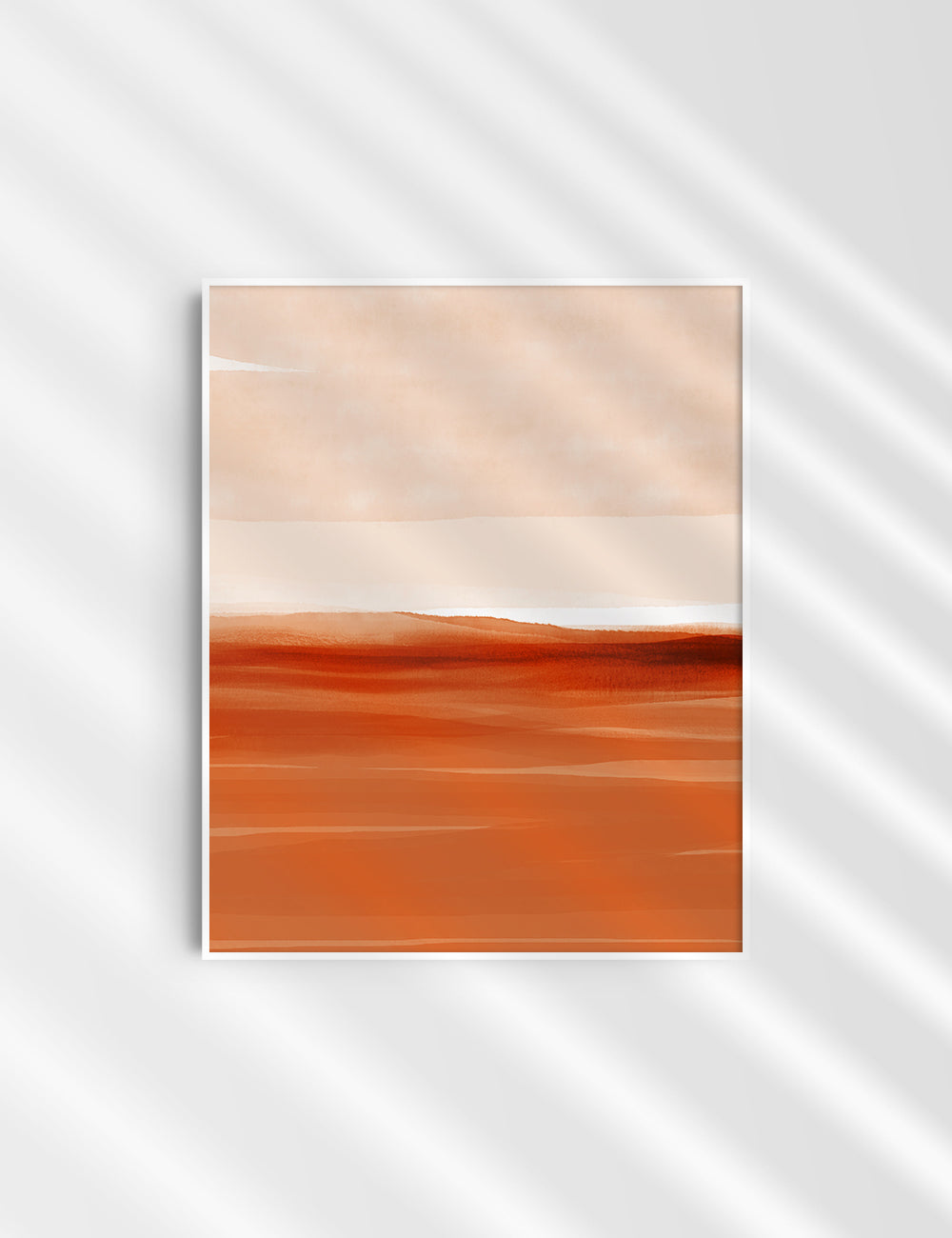 ABSTRACT WATERCOLOR LANDSCAPE. Burnt Orange. Desert. Aesthetic. Minimalist. Printable Wall Art. - PAPER MOON Art & Design