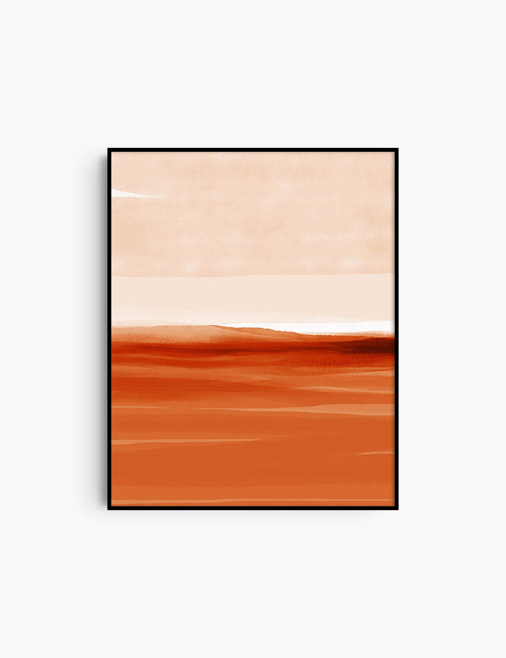 ABSTRACT WATERCOLOR LANDSCAPE. Burnt Orange. Desert. Aesthetic. Minimalist. Printable Wall Art. - PAPER MOON Art & Design