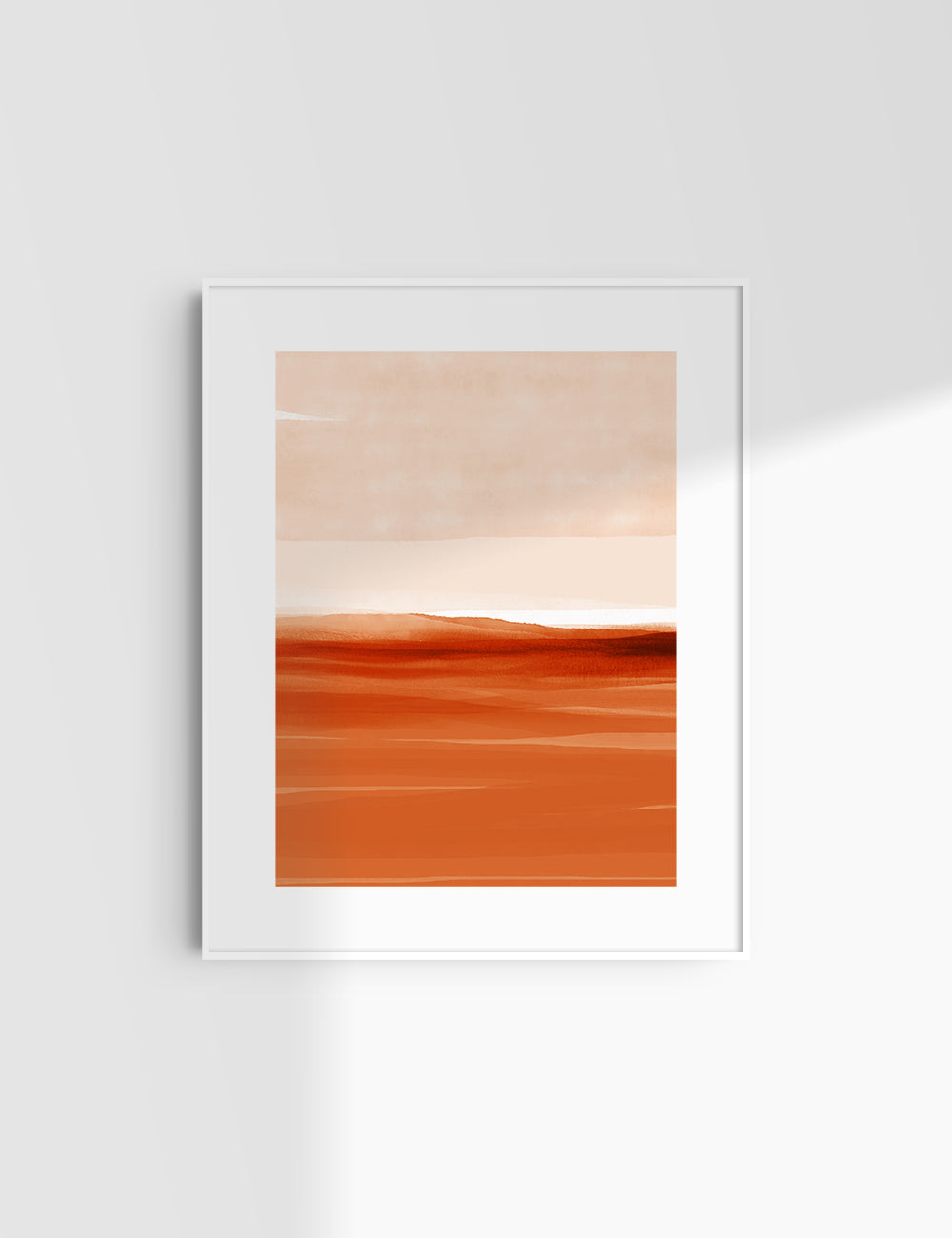 ABSTRACT WATERCOLOR LANDSCAPE. Burnt Orange. Desert. Aesthetic. Minimalist. Printable Wall Art. - PAPER MOON Art & Design