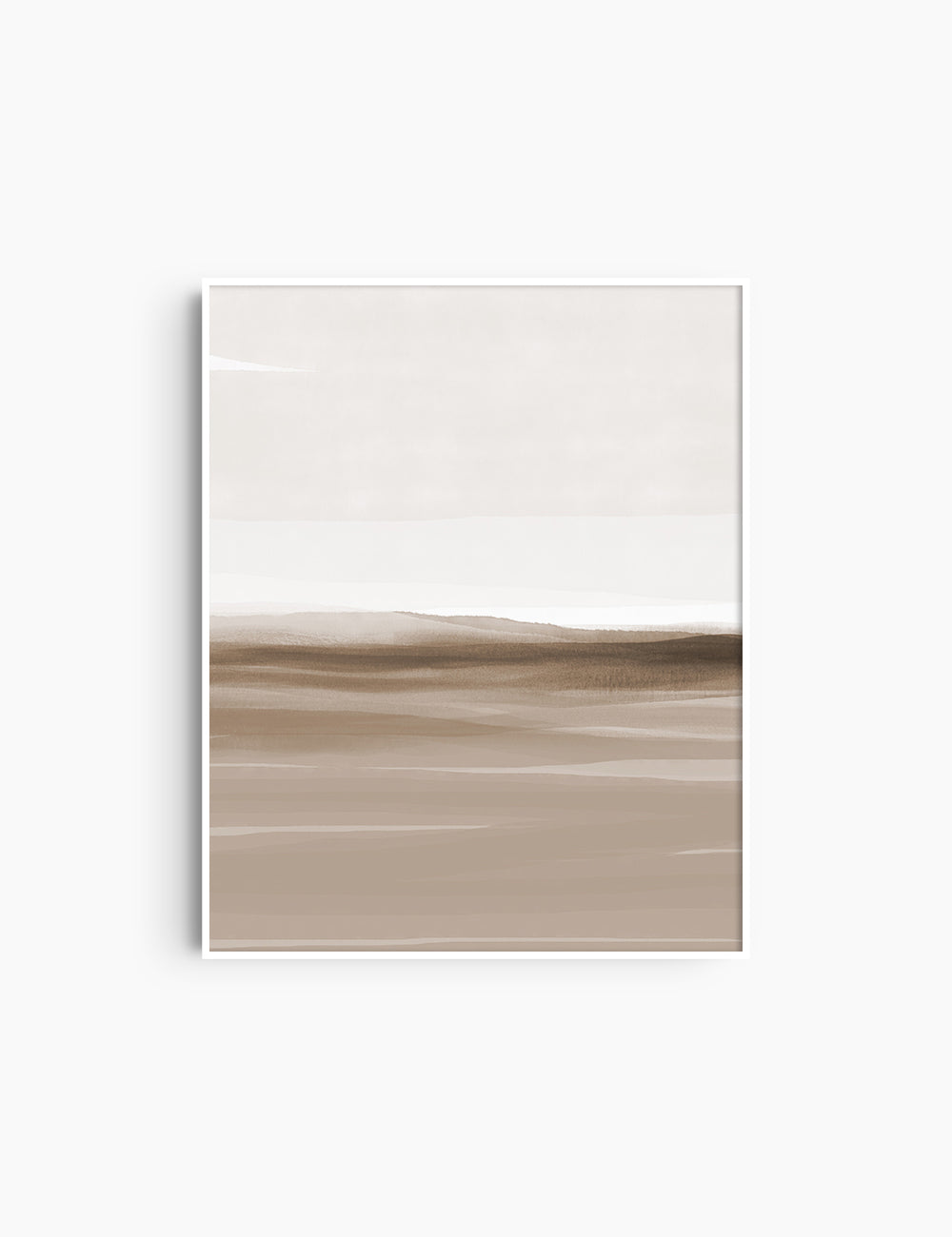 ABSTRACT WATERCOLOR LANDSCAPE. Brown Beige. Desert. Aesthetic. Minimalist. Printable Wall Art. - PAPER MOON Art & Design