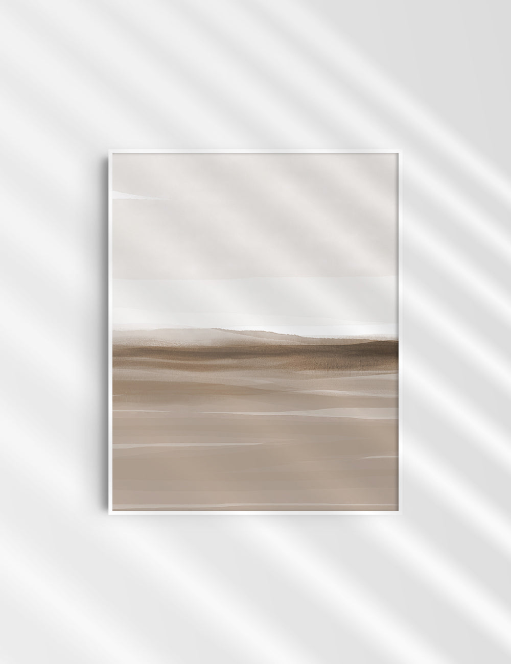 ABSTRACT WATERCOLOR LANDSCAPE. Brown Beige. Desert. Aesthetic. Minimalist. Printable Wall Art. - PAPER MOON Art & Design