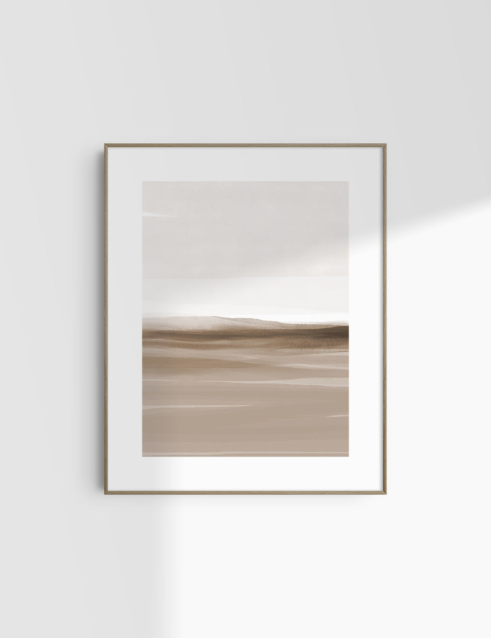 ABSTRACT WATERCOLOR LANDSCAPE. Brown Beige. Desert. Aesthetic. Minimalist. Printable Wall Art. - PAPER MOON Art & Design