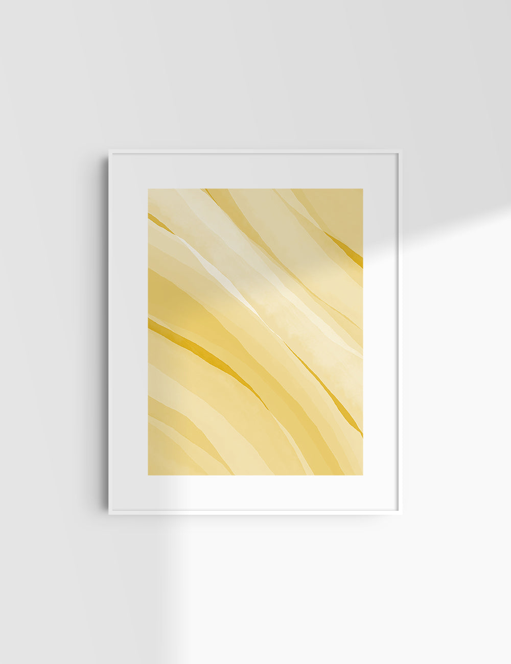 YELLOW WATERCOLOR ABSTRACT. Aesthetic. Minimalist. Abstract Watercolor Painting. Printable Wall Art. - PAPER MOON Art & Design