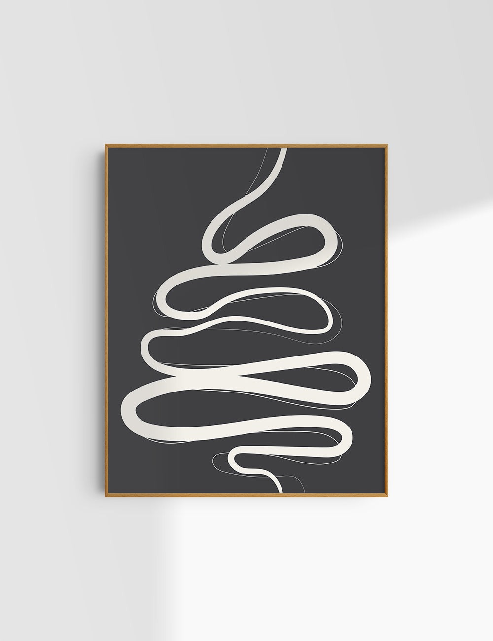 MINIMALIST, ABSTRACT LINE ART. Black and Beige. Printable Wall Art Illustration.