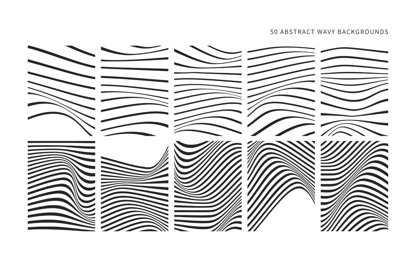 Abstract Wavy Backgrounds 01 Wavy Lines Abstract Vector Illustrations