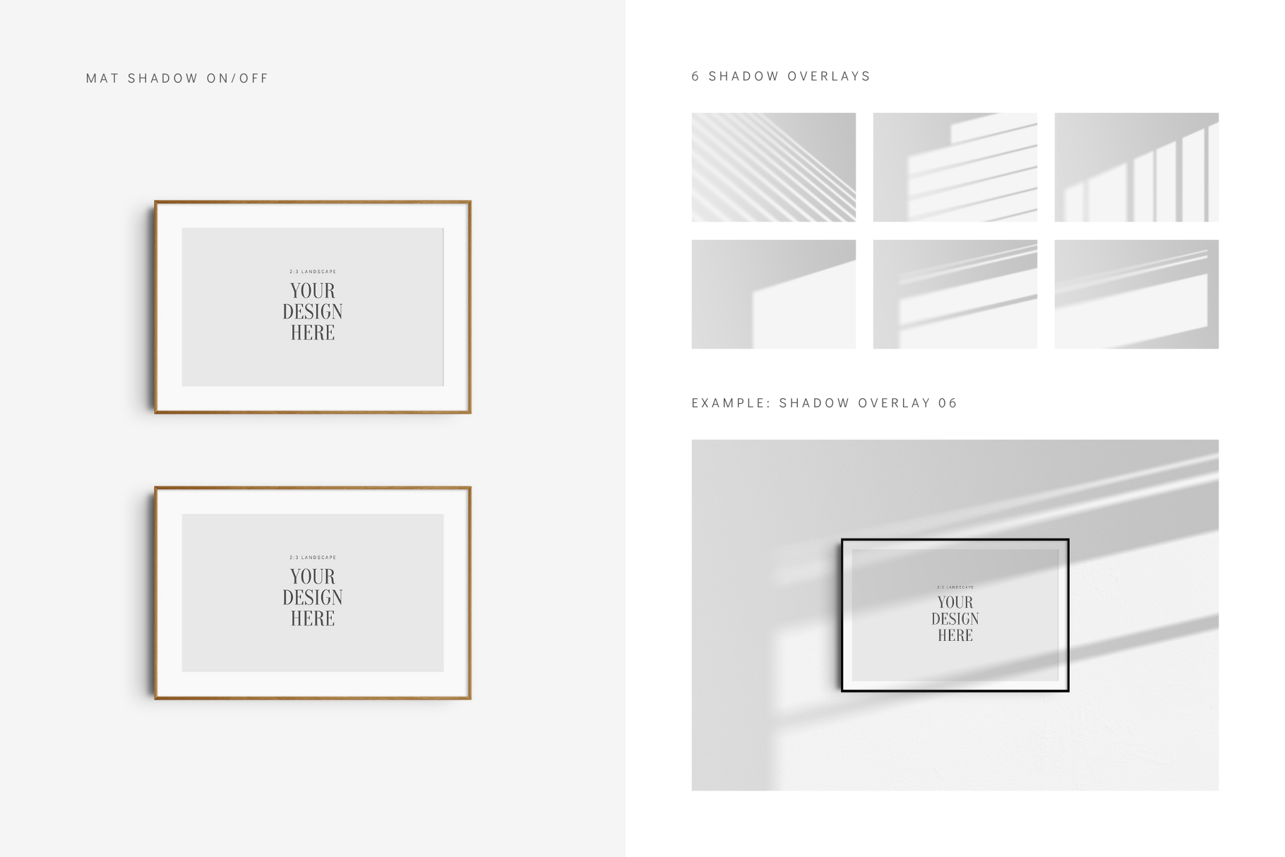 FRAME MOCKUP 2:3 LANDSCAPE | Horizontal Frame Mockup | Wood Frame Mockup | PSD