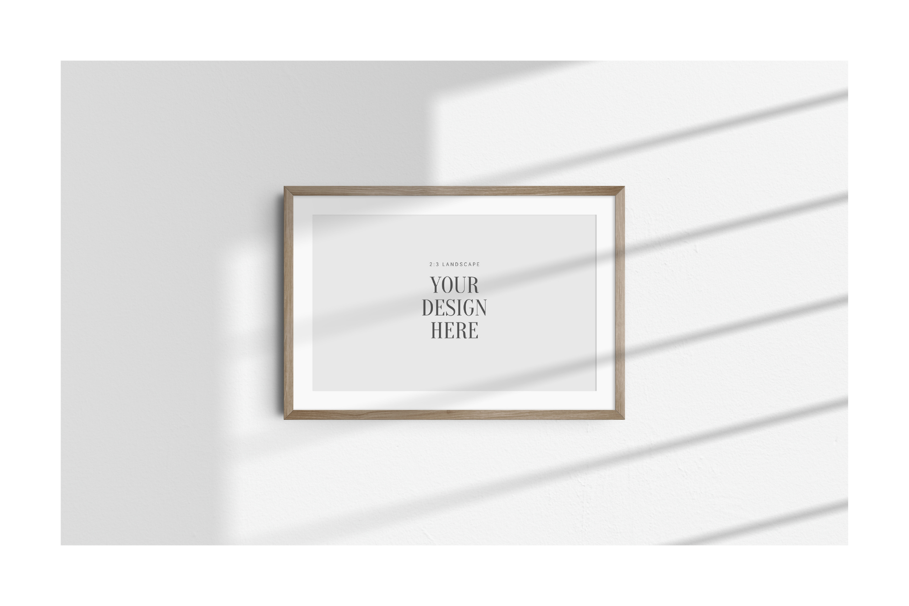 FRAME MOCKUP 2:3 LANDSCAPE | Horizontal Frame Mockup | Wood Frame Mockup | PSD