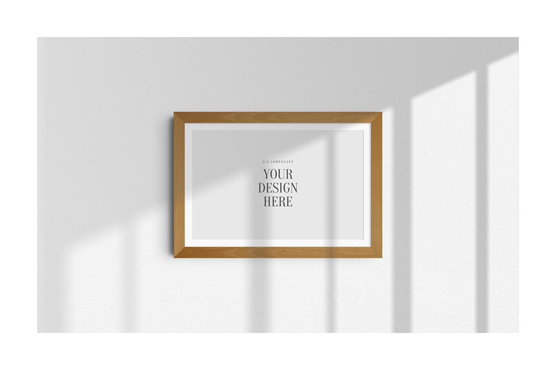 FRAME MOCKUP 2:3 LANDSCAPE | Horizontal Frame Mockup | Wood Frame Mockup | PSD