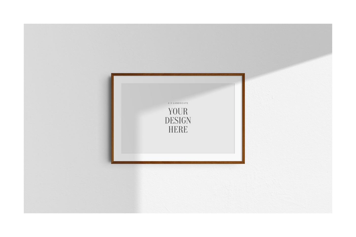 FRAME MOCKUP 2:3 LANDSCAPE | Horizontal Frame Mockup | Wood Frame Mockup | PSD