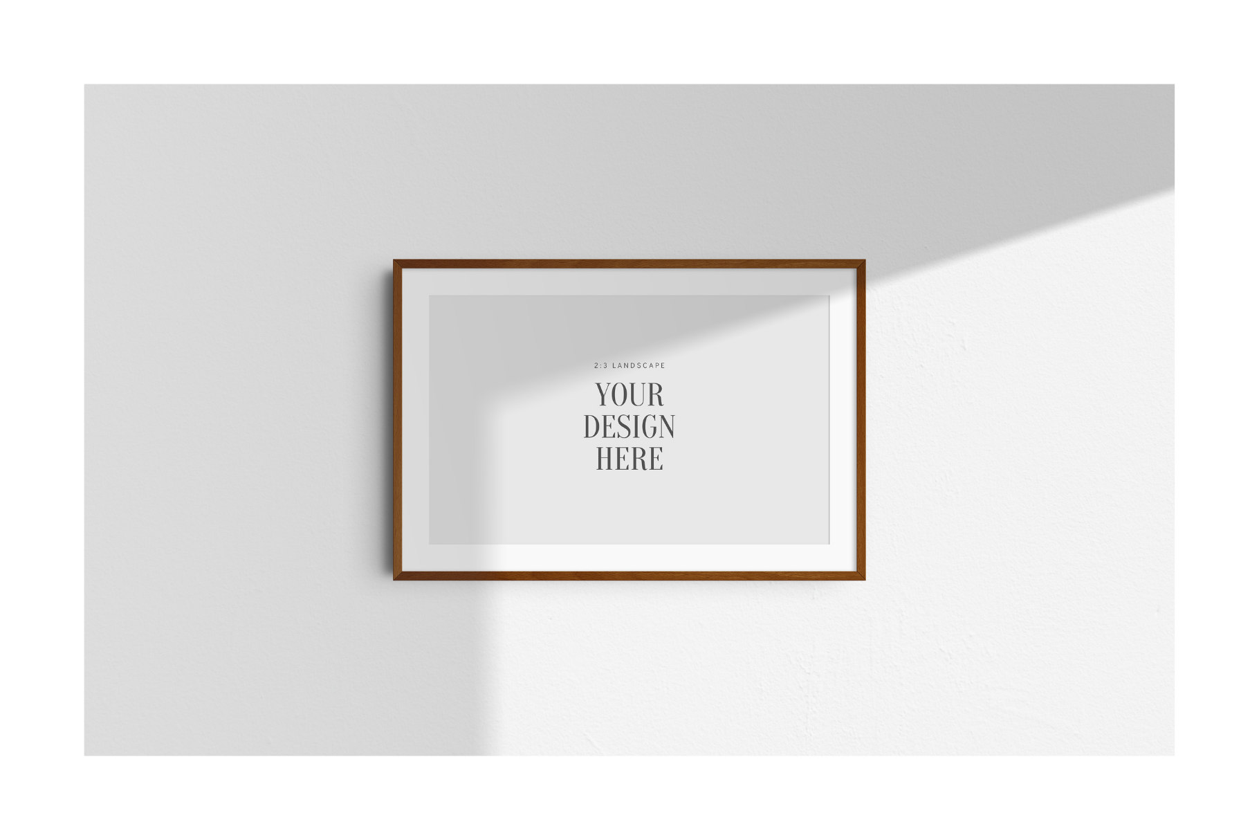 FRAME MOCKUP 2:3 LANDSCAPE | Horizontal Frame Mockup | Wood Frame Mockup | PSD