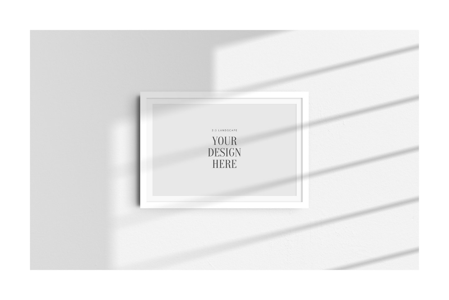 FRAME MOCKUP 2:3 LANDSCAPE | Horizontal Frame Mockup | Wood Frame Mockup | PSD