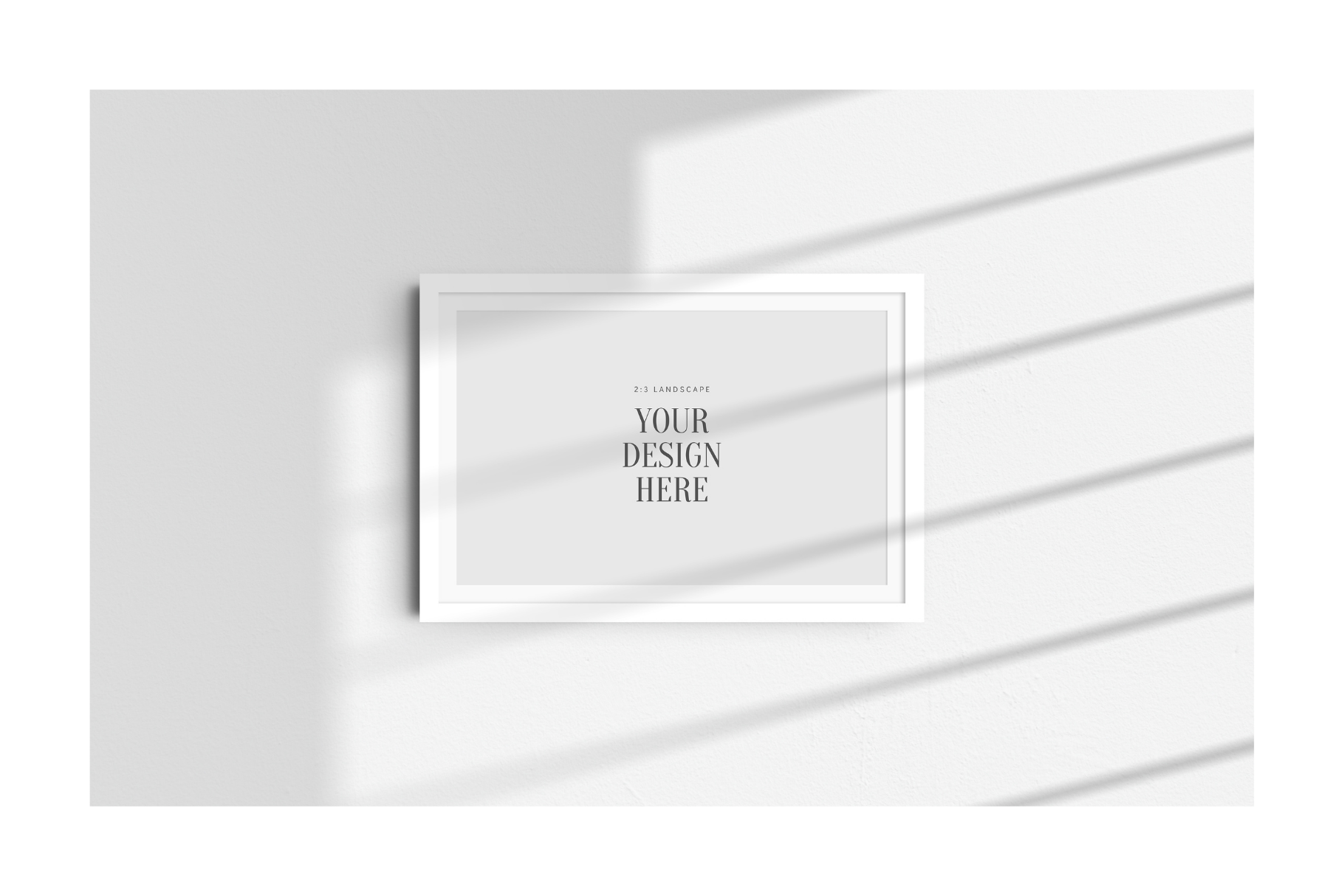 FRAME MOCKUP 2:3 LANDSCAPE | Horizontal Frame Mockup | Wood Frame Mockup | PSD