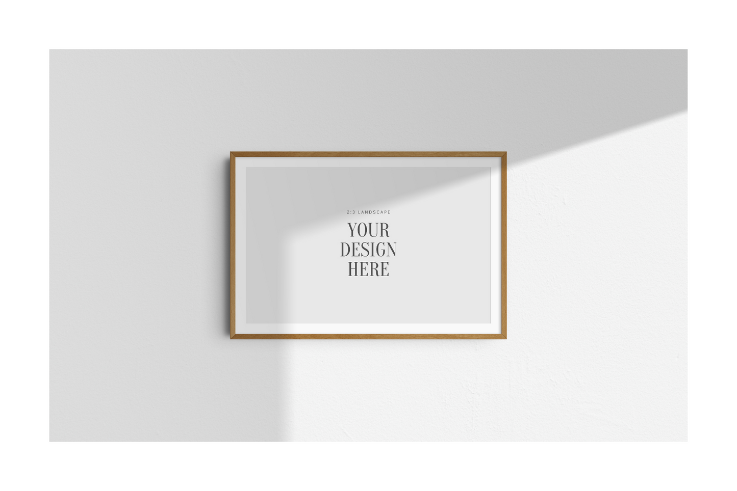 FRAME MOCKUP 2:3 LANDSCAPE | Horizontal Frame Mockup | Wood Frame Mockup | PSD