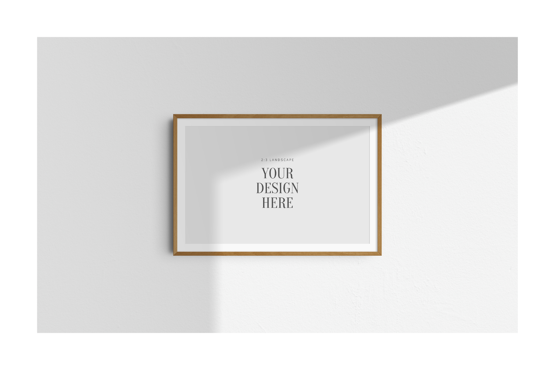 FRAME MOCKUP 2:3 LANDSCAPE | Horizontal Frame Mockup | Wood Frame Mockup | PSD