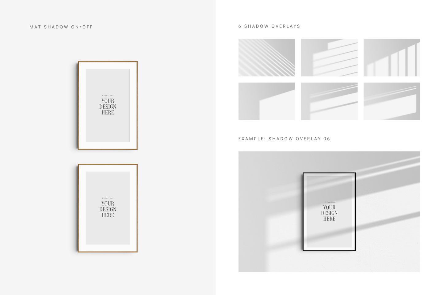 FRAME MOCKUP 2:3 PORTRAIT | Vertical Frame Mockup | Wood Frame Mockup | PSD