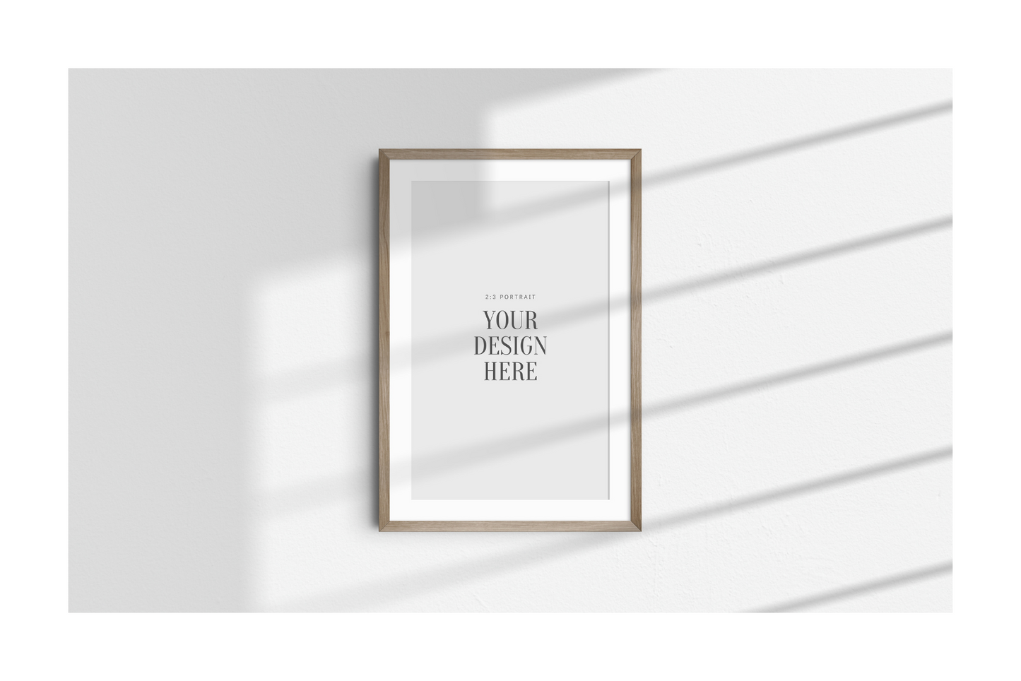 FRAME MOCKUP 2:3 PORTRAIT | Vertical Frame Mockup | Wood Frame Mockup | PSD