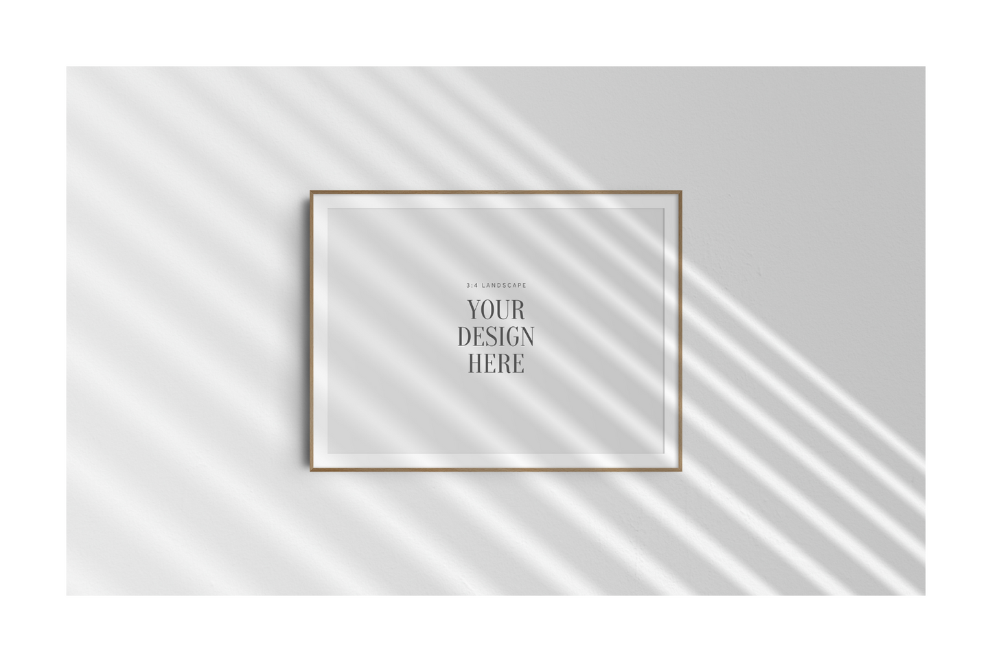 FRAME MOCKUP 3:4 LANDSCAPE | Horizontal Frame Mockup | Wood Frame Mockup | PSD