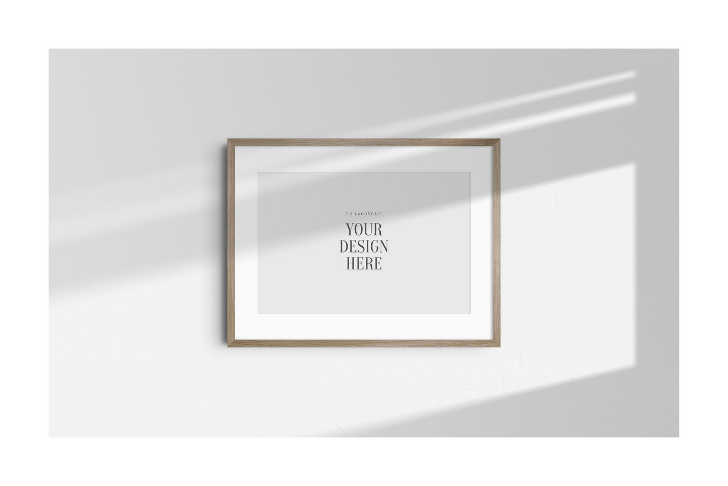 FRAME MOCKUP 3:4 LANDSCAPE | Horizontal Frame Mockup | Wood Frame Mockup | PSD