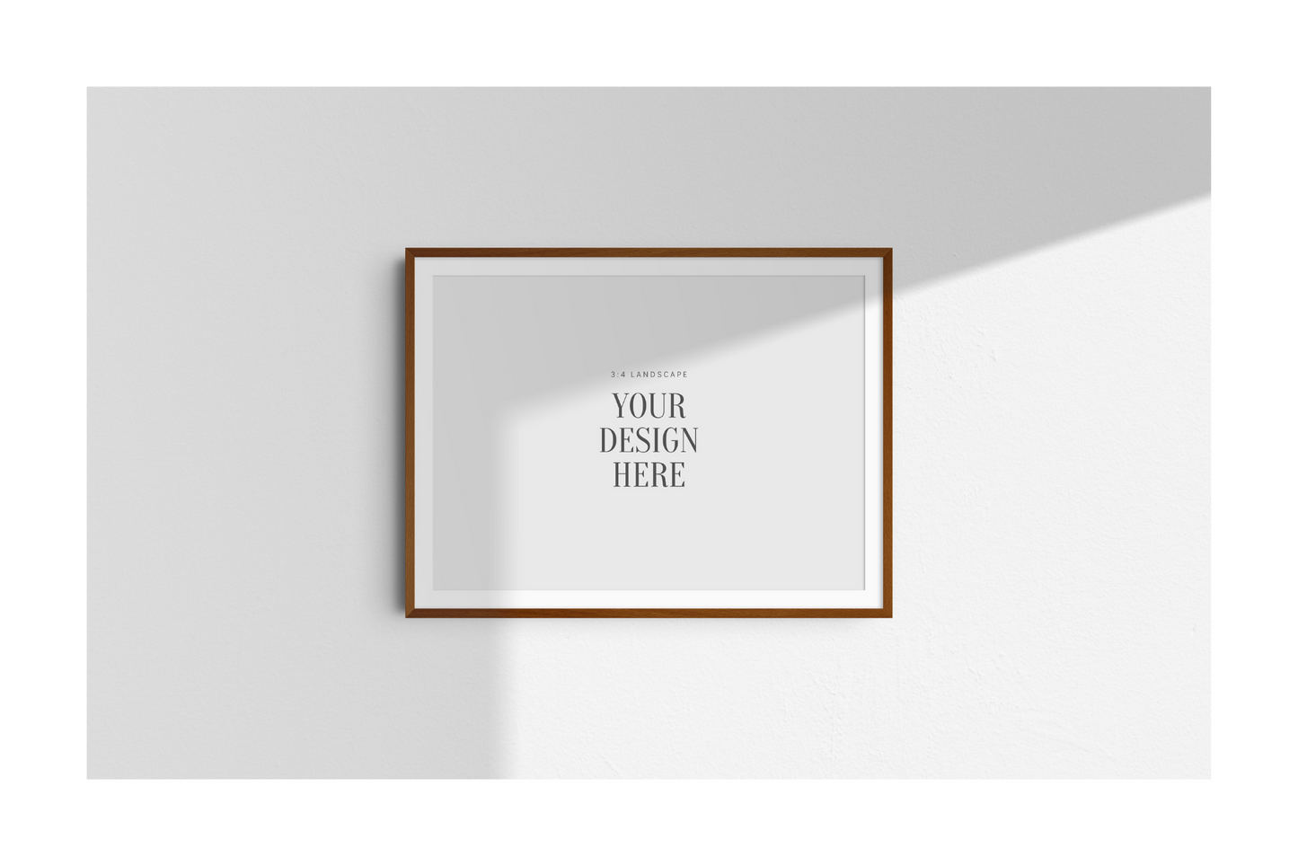 FRAME MOCKUP 3:4 LANDSCAPE | Horizontal Frame Mockup | Wood Frame Mockup | PSD