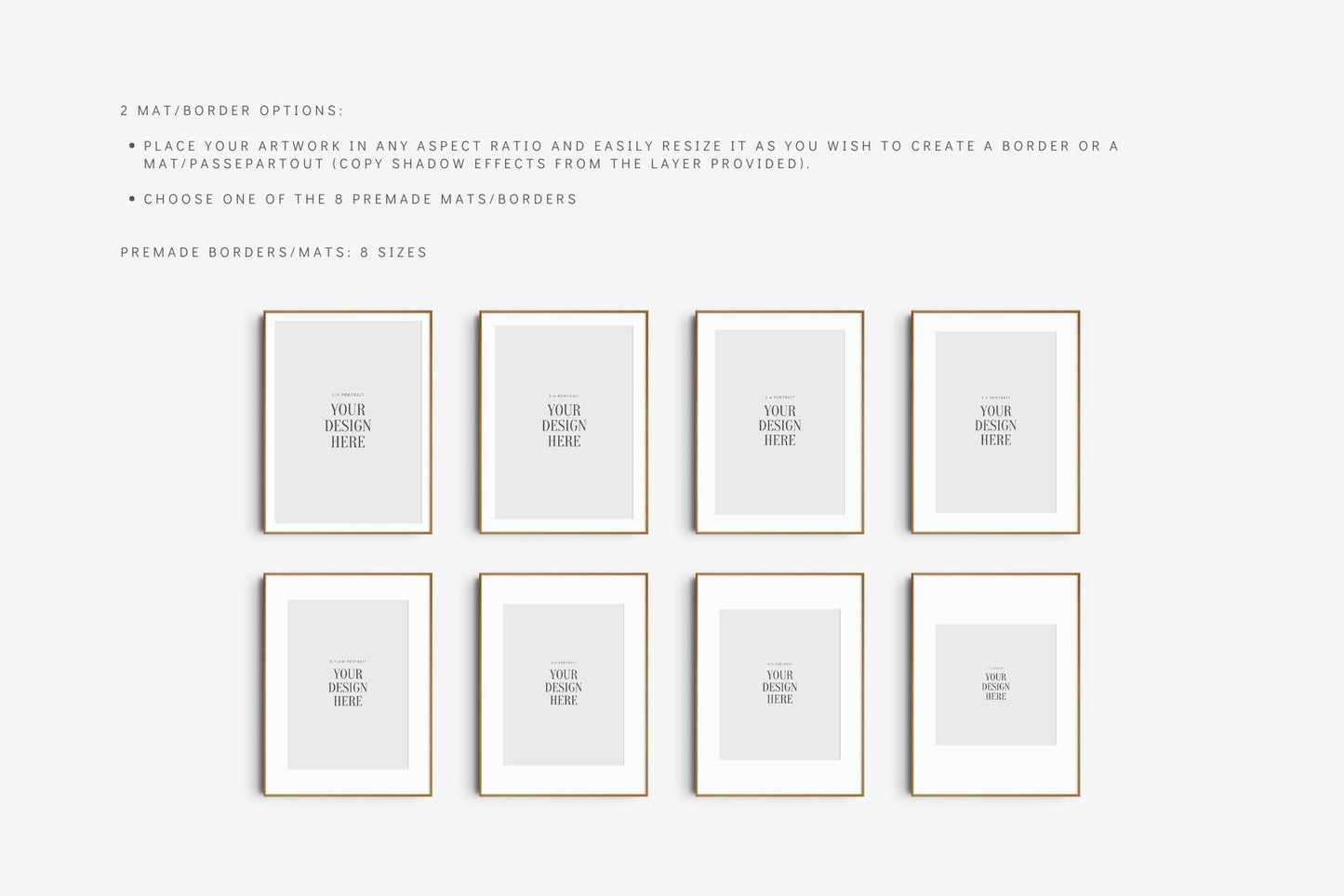 FRAME MOCKUP 3:4 PORTRAIT | Vertical Frame Mockup | Wood Frame Mockup | PSD