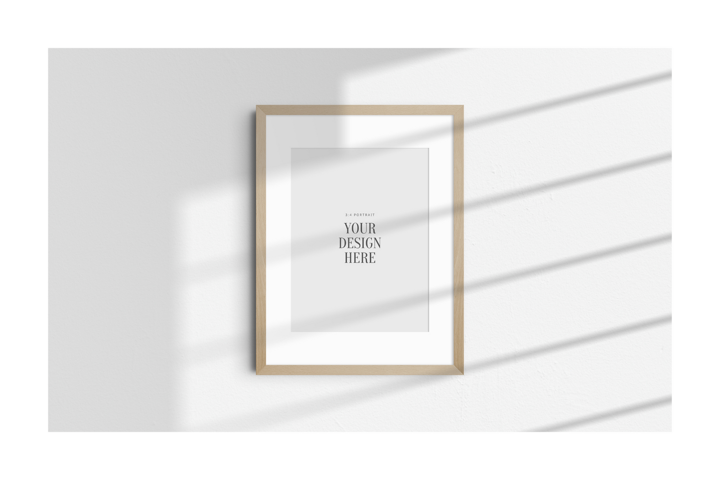 FRAME MOCKUP 3:4 PORTRAIT | Vertical Frame Mockup | Wood Frame Mockup | PSD