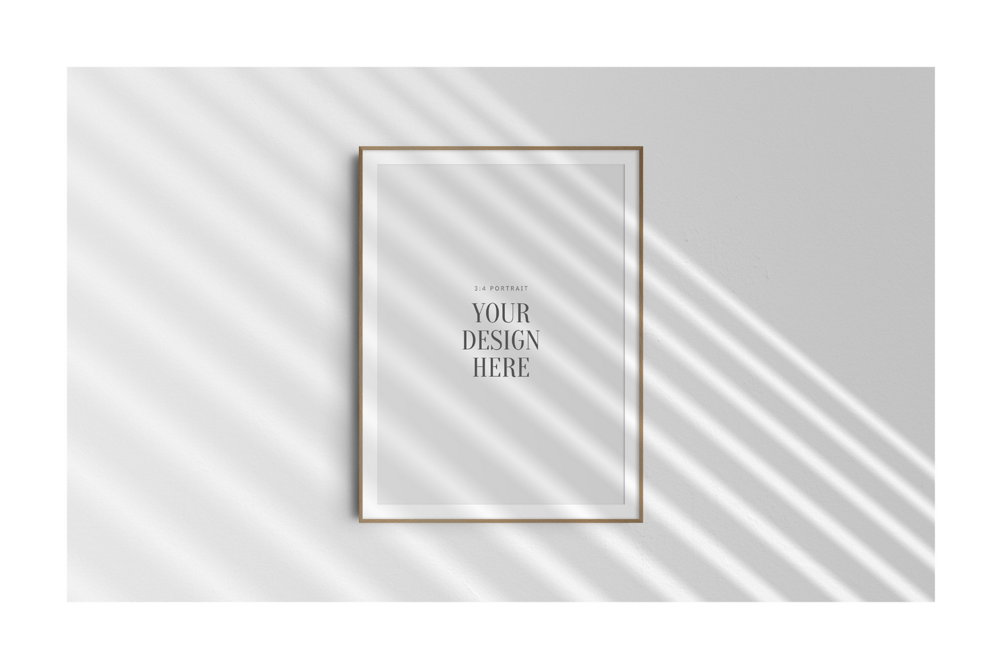 FRAME MOCKUP 3:4 PORTRAIT | Vertical Frame Mockup | Wood Frame Mockup | PSD