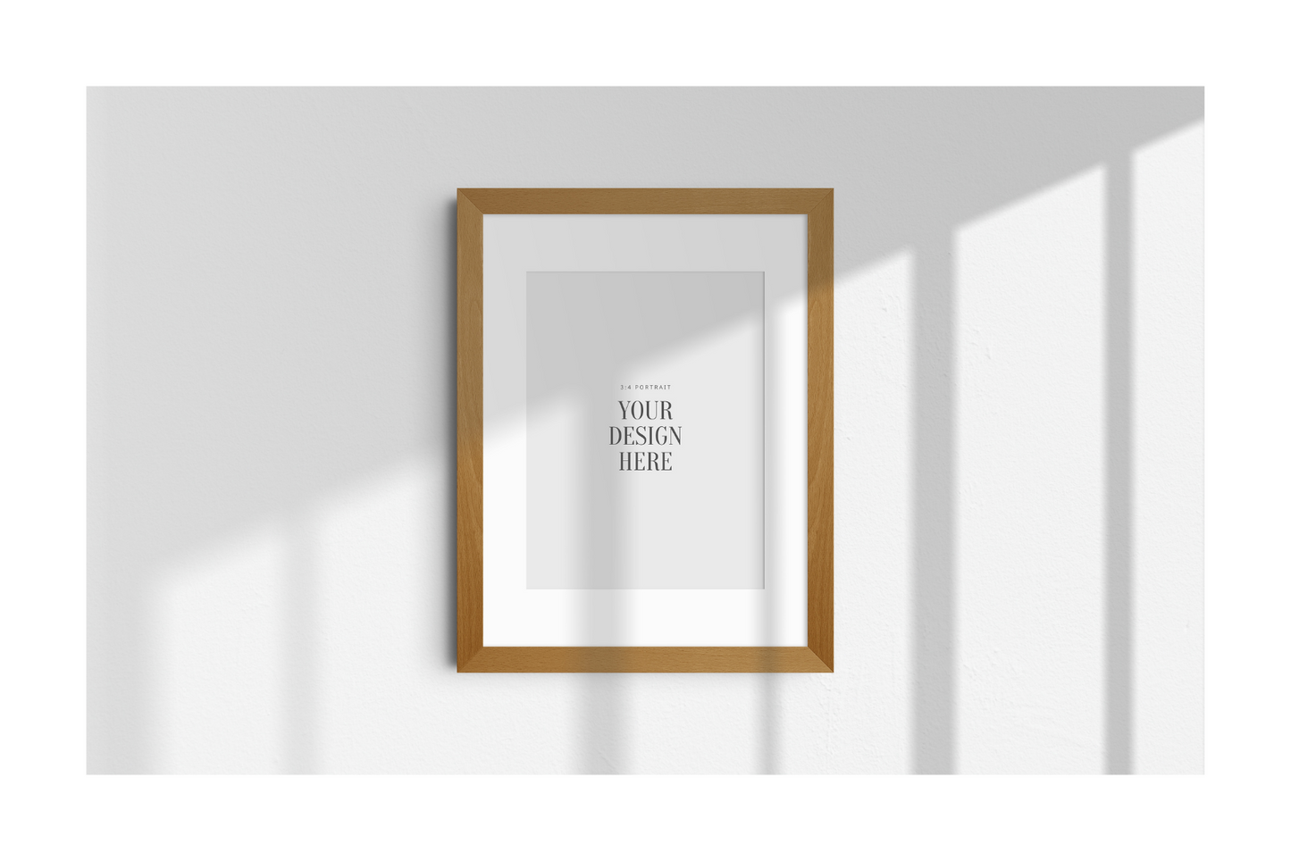 FRAME MOCKUP 3:4 PORTRAIT | Vertical Frame Mockup | Wood Frame Mockup | PSD