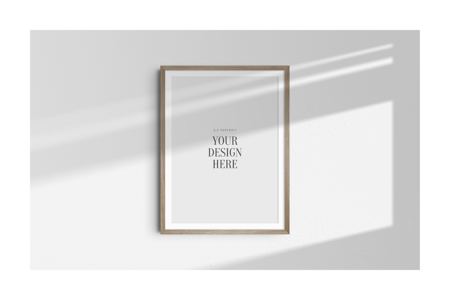 FRAME MOCKUP 3:4 PORTRAIT | Vertical Frame Mockup | Wood Frame Mockup | PSD