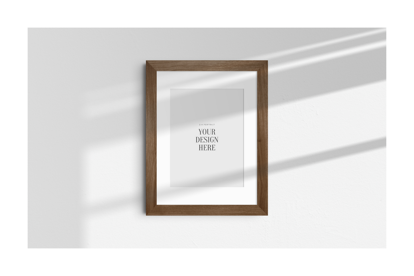 FRAME MOCKUP 3:4 PORTRAIT | Vertical Frame Mockup | Wood Frame Mockup | PSD