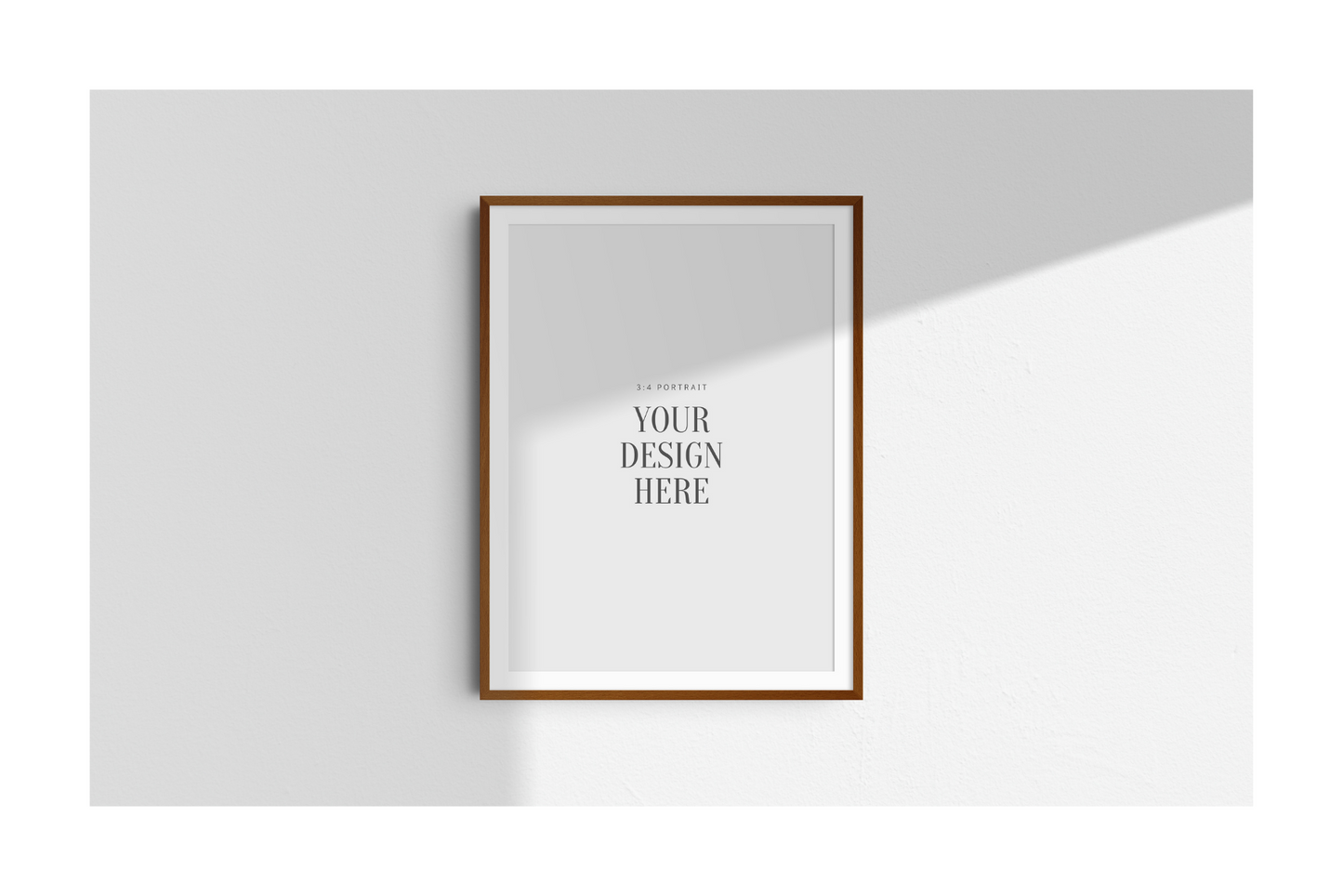 FRAME MOCKUP 3:4 PORTRAIT | Vertical Frame Mockup | Wood Frame Mockup | PSD
