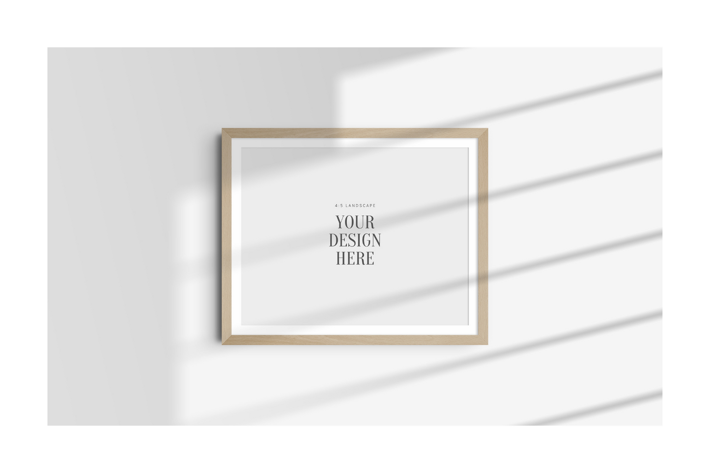 FRAME MOCKUP 4:5 LANDSCAPE | Horizontal Frame Mockup | Wood Frame Mockup | PSD