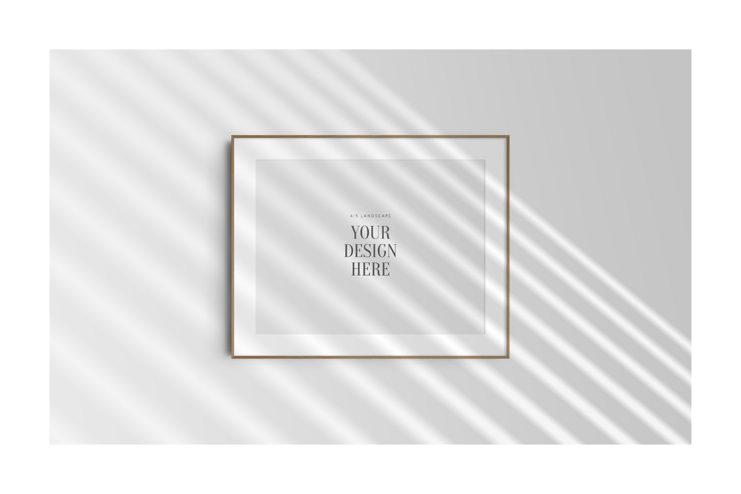 FRAME MOCKUP 4:5 LANDSCAPE | Horizontal Frame Mockup | Wood Frame Mockup | PSD
