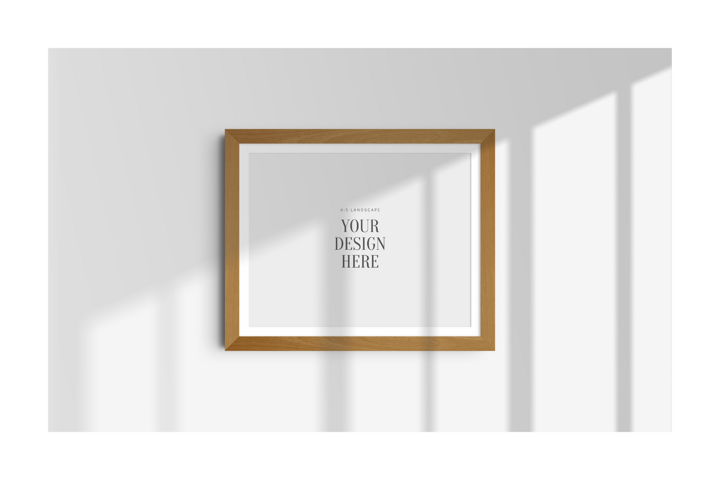 FRAME MOCKUP 4:5 LANDSCAPE | Horizontal Frame Mockup | Wood Frame Mockup | PSD