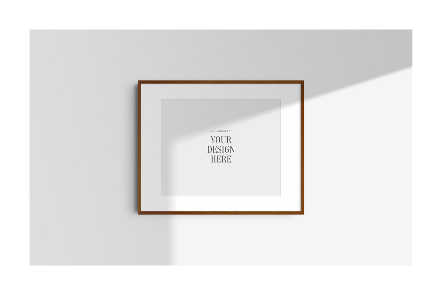 FRAME MOCKUP 4:5 LANDSCAPE | Horizontal Frame Mockup | Wood Frame Mockup | PSD