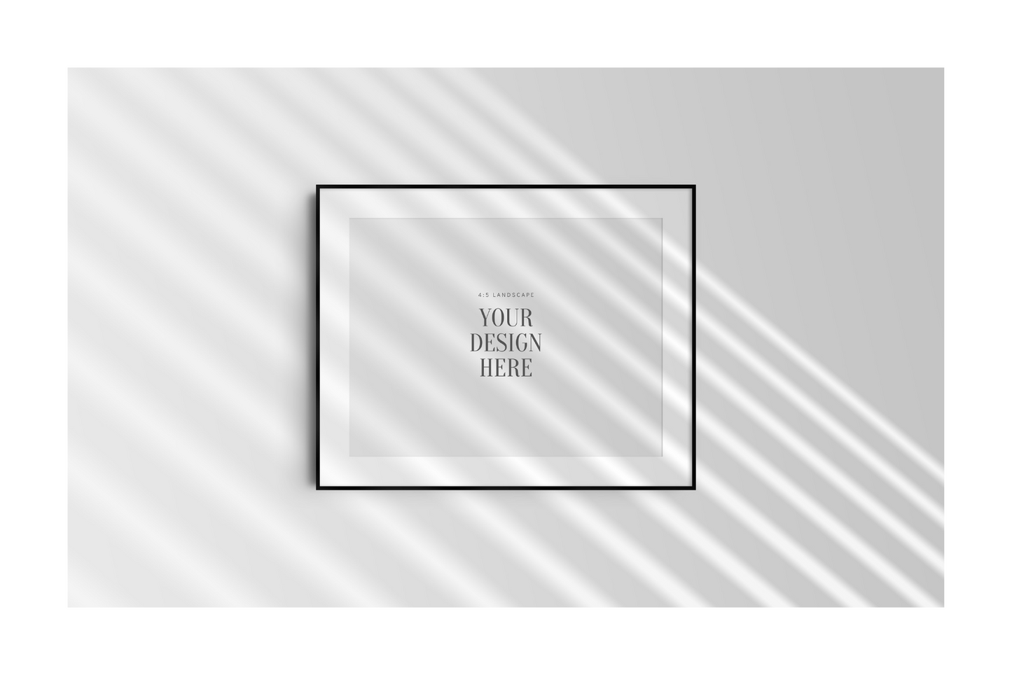 FRAME MOCKUP 4:5 LANDSCAPE | Horizontal Frame Mockup | Wood Frame Mockup | PSD