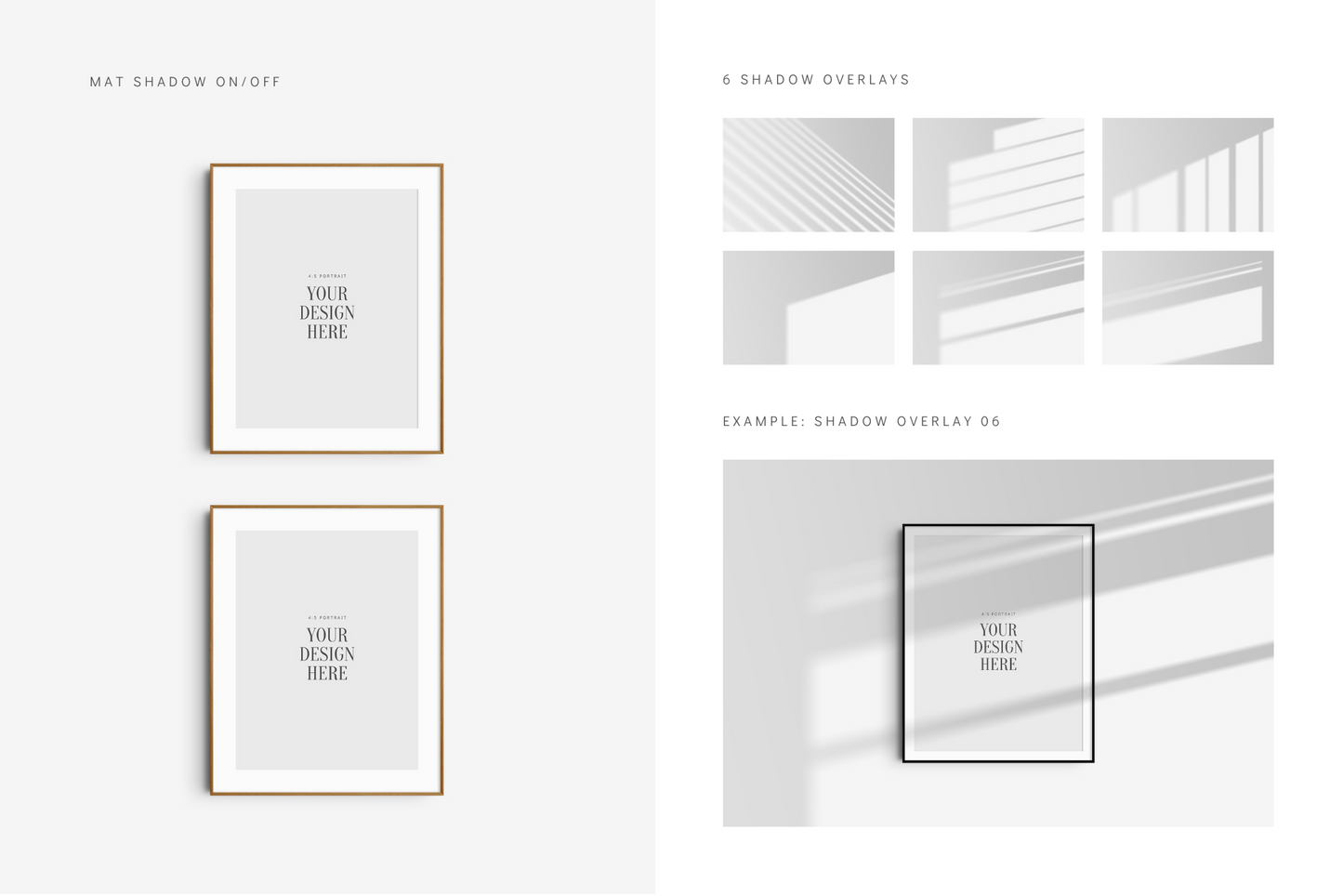 FRAME MOCKUP 4:5 PORTRAIT | Vertical Frame Mockup | Wood Frame Mockup | PSD