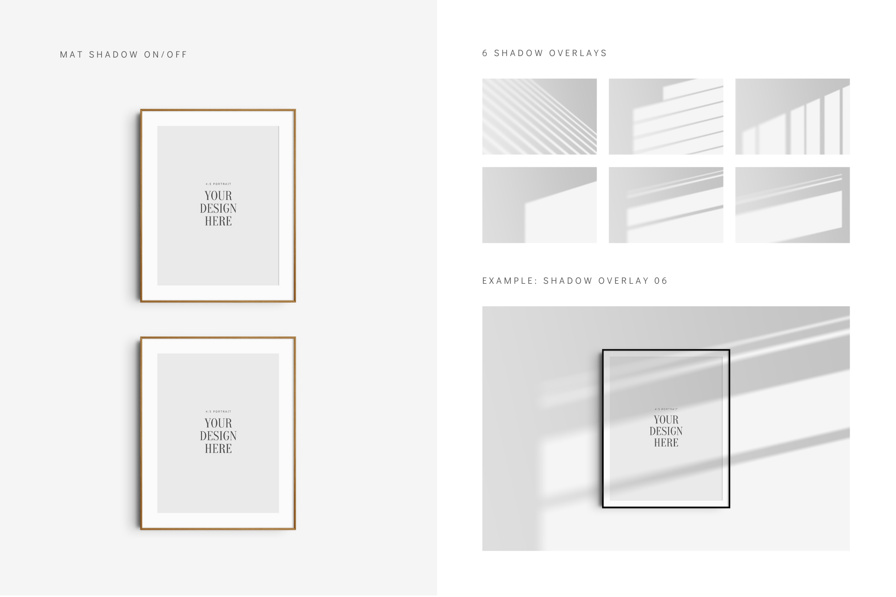 FRAME MOCKUP 4:5 PORTRAIT | Vertical Frame Mockup | Wood Frame Mockup | PSD