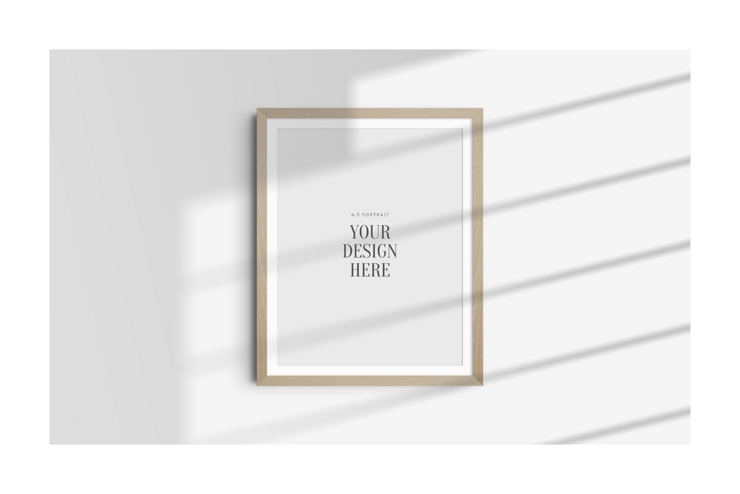 FRAME MOCKUP 4:5 PORTRAIT | Vertical Frame Mockup | Wood Frame Mockup | PSD