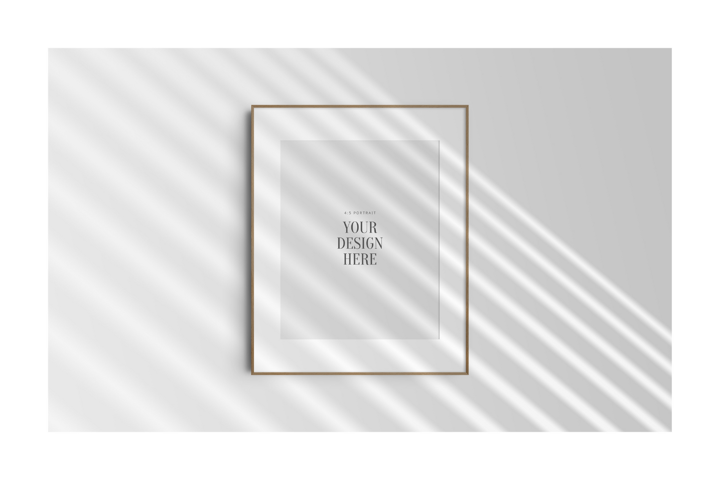 FRAME MOCKUP 4:5 PORTRAIT | Vertical Frame Mockup | Wood Frame Mockup | PSD