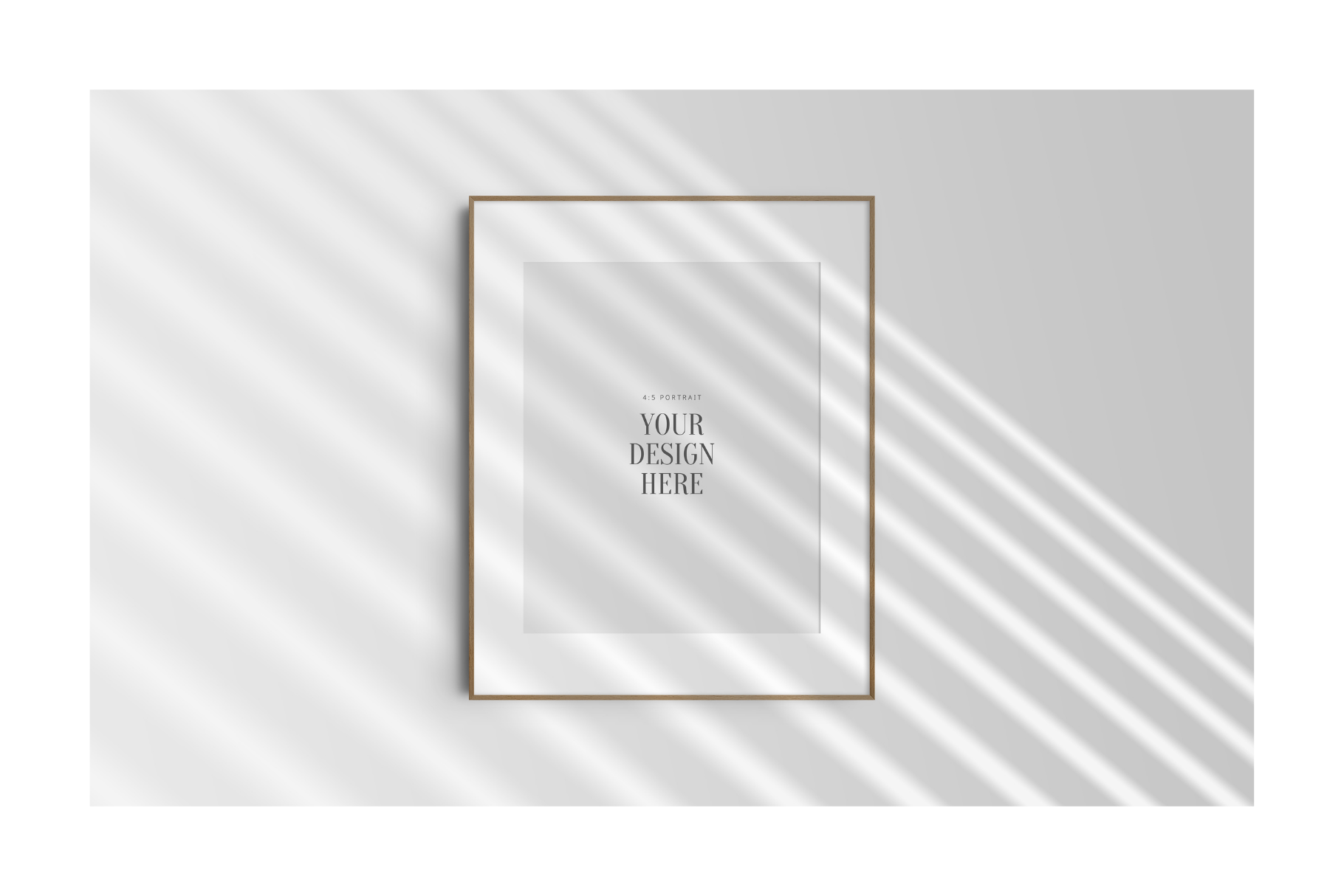 FRAME MOCKUP 4:5 PORTRAIT | Vertical Frame Mockup | Wood Frame Mockup | PSD