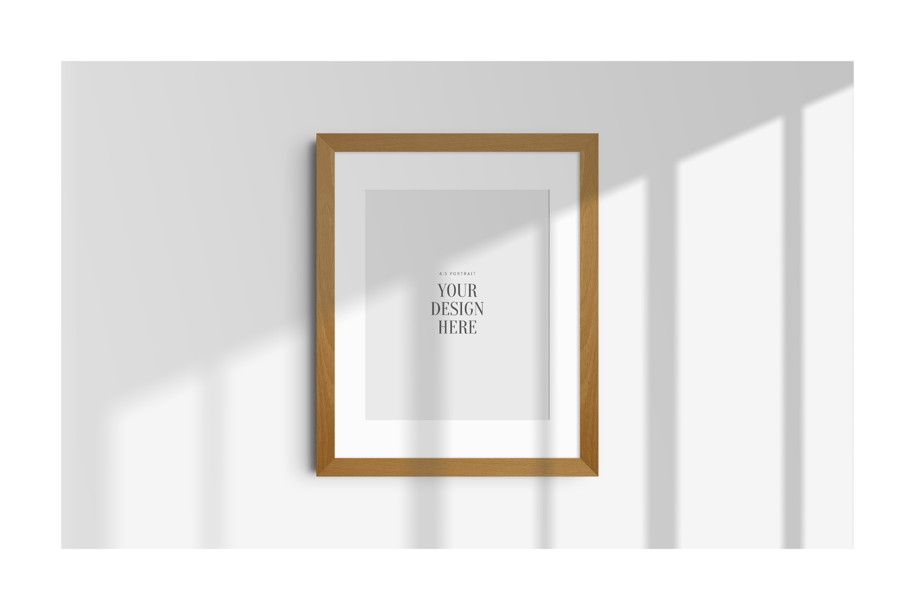 FRAME MOCKUP 4:5 PORTRAIT | Vertical Frame Mockup | Wood Frame Mockup | PSD