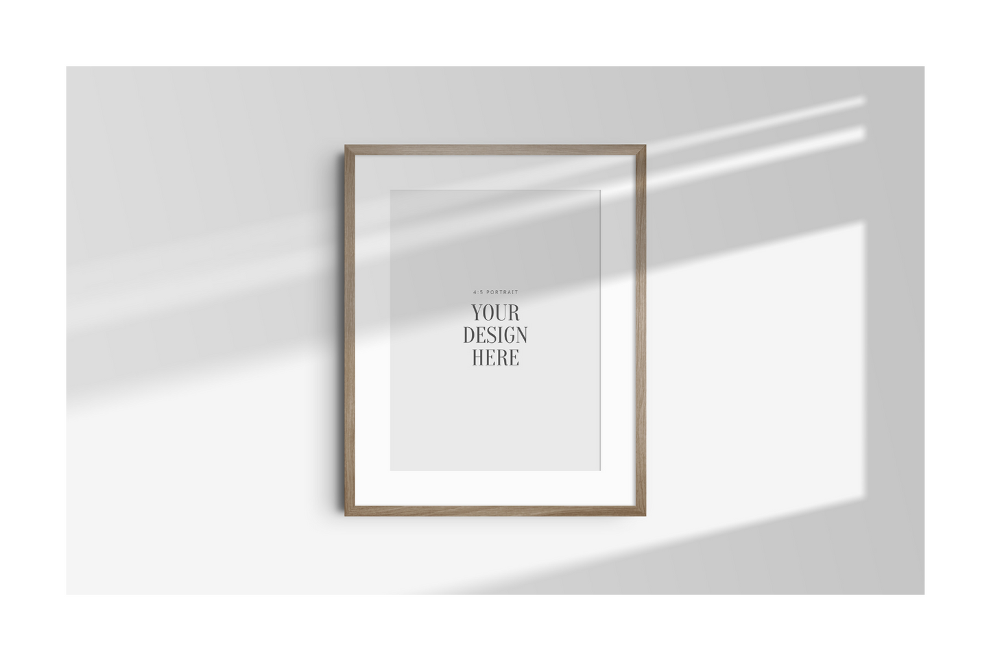 FRAME MOCKUP 4:5 PORTRAIT | Vertical Frame Mockup | Wood Frame Mockup | PSD