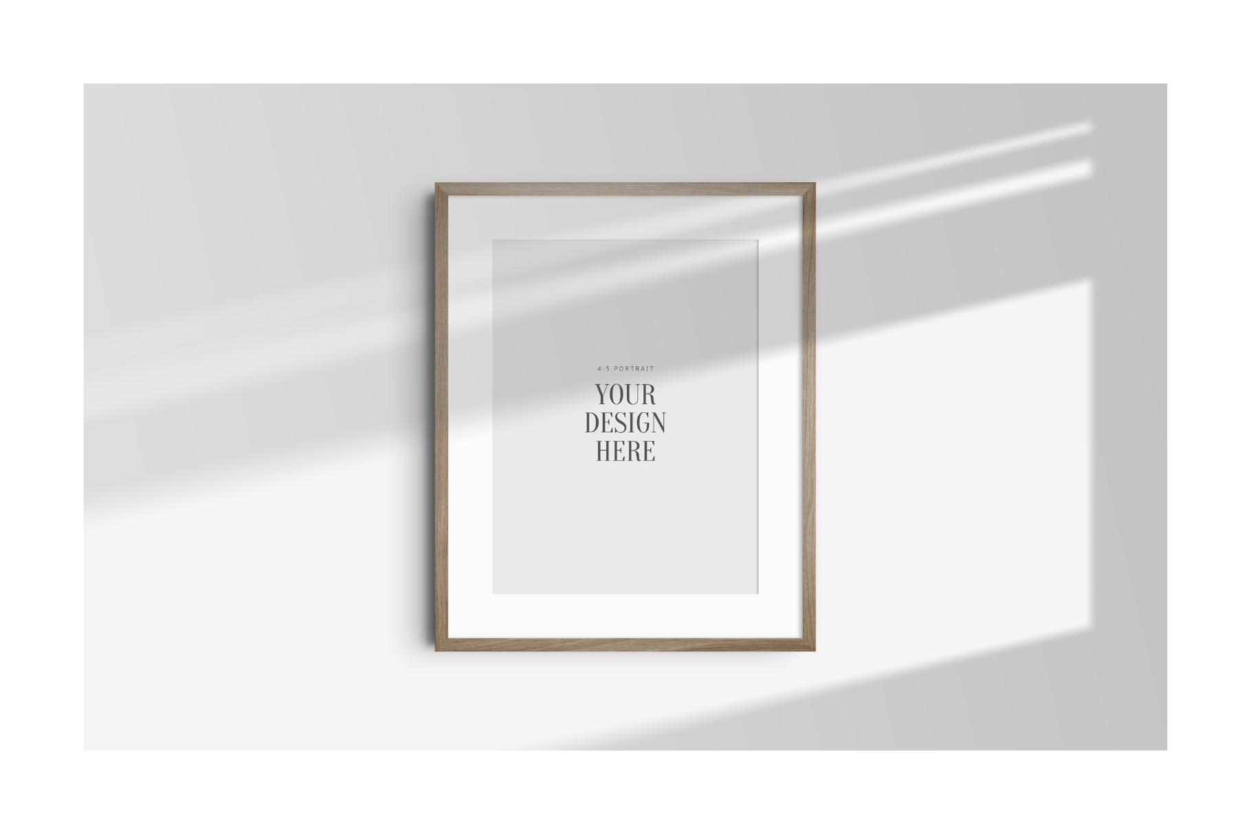 FRAME MOCKUP 4:5 PORTRAIT | Vertical Frame Mockup | Wood Frame Mockup | PSD