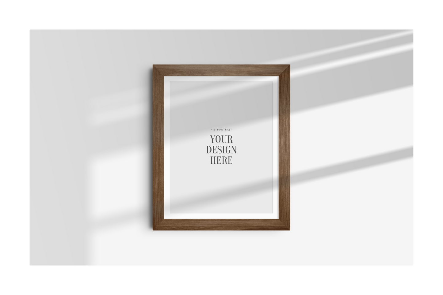 FRAME MOCKUP 4:5 PORTRAIT | Vertical Frame Mockup | Wood Frame Mockup | PSD